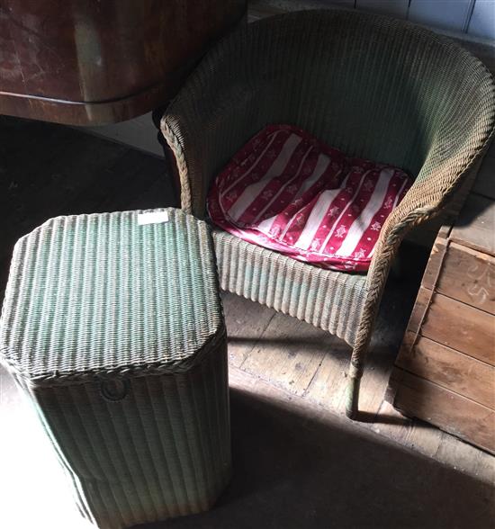Lloyd loom chair and similar basket